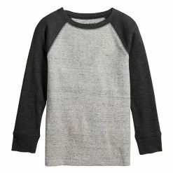 Boys 4-8 Jumping Beans® Long Raglan Sleeve Thermal Tee Gray Heather Black