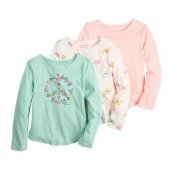 Girls 4-12 Jumping Beans® 3-Pack Long Sleeve Basic Shirttail Tees Floral Peace 3 Girls 4-12 Jumping Beans® 3-Pack Long Sleeve Basic Shirttail Tees Floral Peace -Jumping Beans shop unnamed file 1011