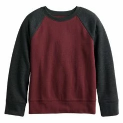 Kids 4-12 Jumping Beans® Essential Raglan Pullover Sweatshirt Red Black -Jumping Beans shop unnamed file 1019