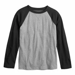 Kids 4-12 Jumping Beans® Long Sleeve Raglan Tee Gray Heather Blue -Jumping Beans shop unnamed file 102