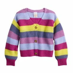 Girls 4-12 Jumping Beans® Chunky Knit V-Neck Cardigan Tuscan Gold
