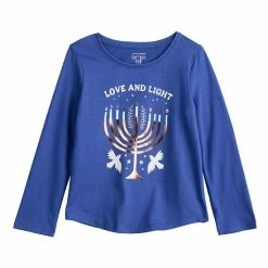 Toddler Girl Jumping Beans® Long Sleeve Shirttail Hem Holiday Graphic Tee Green Tree -Jumping Beans shop unnamed file 1055