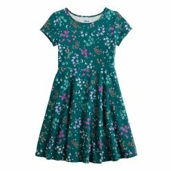 Girls 4-12 Jumping Beans® Short-Sleeve Skater Dress Ivory Heart -Jumping Beans shop unnamed file 1064