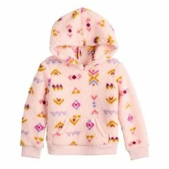 Baby Girl Jumping Beans® Cozy Sherpa Hoodie Green Heart -Jumping Beans shop unnamed file 1071