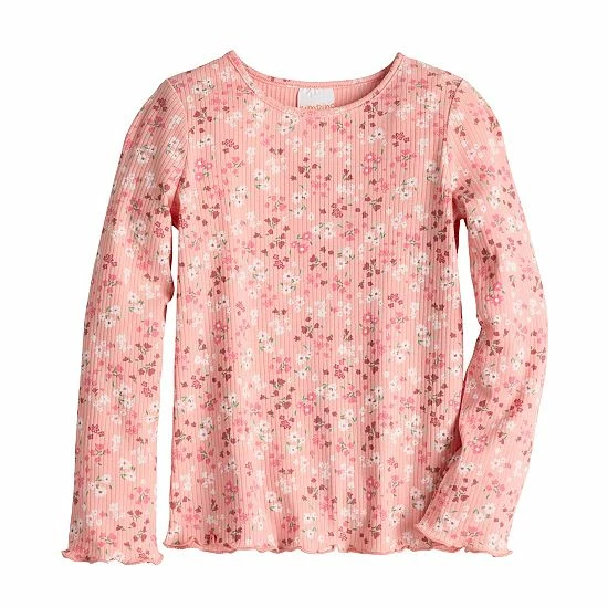 Girls 4-12 Jumping Beans® Ribbed Lettuce Edge Long Sleeve Tee Aqua Ditsy Floral Girls 4-12 Jumping Beans® Ribbed Lettuce Edge Long Sleeve Tee Aqua Ditsy Floral -Jumping Beans shop unnamed file 1078