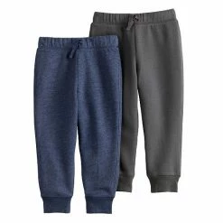 Toddler Boy Jumping BeansĀ® 2 Pack Fleece Jogger Pants Black Olive