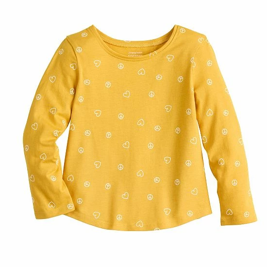 Toddler Girl Jumping Beans® Long Sleeve Basic Shirttail Tee Ivory Kind 4 Toddler Girl Jumping Beans® Long Sleeve Basic Shirttail Tee Ivory Kind - Image 4