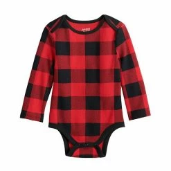 Baby Boy Jumping Beans® Thermal Bodysuit Red Buffalo