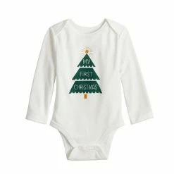 Baby Jumping Beans® Holiday Long-Sleeve Bodysuit Hello 2022