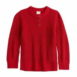 Boys 4-8 Jumping Beans® Henley Sweater Green
