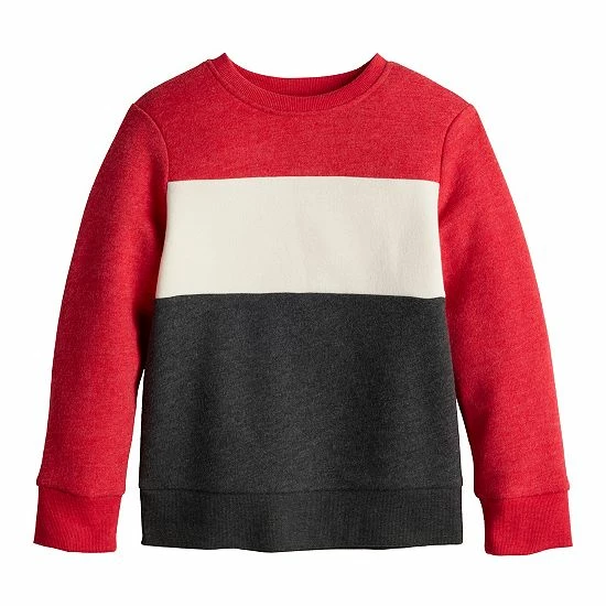 Boys 4-8 Jumping Beans® Colorblock Fleece Crewneck Sweatshirt Red Ivory Boys 4-8 Jumping Beans® Colorblock Fleece Crewneck Sweatshirt Red Ivory -Jumping Beans shop unnamed file 1233