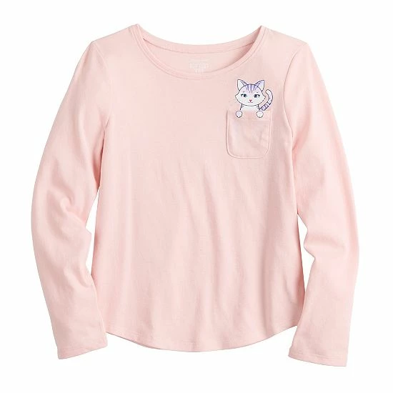 Girls 4-12 Jumping Beans® Long Sleeve Kitty Cat Pocket Tee Girls 4-12 Jumping Beans® Long Sleeve Kitty Cat Pocket Tee -Jumping Beans shop unnamed file 1269