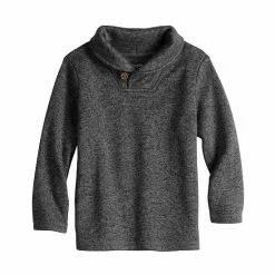 Toddler Boy Jumping Beans® Sweaterfleece Shawl Collar Pullover Coal