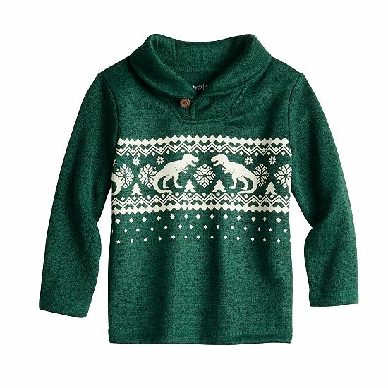 Toddler Boy Jumping Beans® Sweaterfleece Shawl Collar Pullover Coal 2 Toddler Boy Jumping Beans® Sweaterfleece Shawl Collar Pullover Coal - Image 2