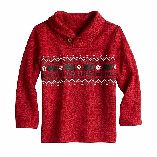 Toddler Boy Jumping Beans® Sweaterfleece Shawl Collar Pullover Coal 3 Toddler Boy Jumping Beans® Sweaterfleece Shawl Collar Pullover Coal - Image 3