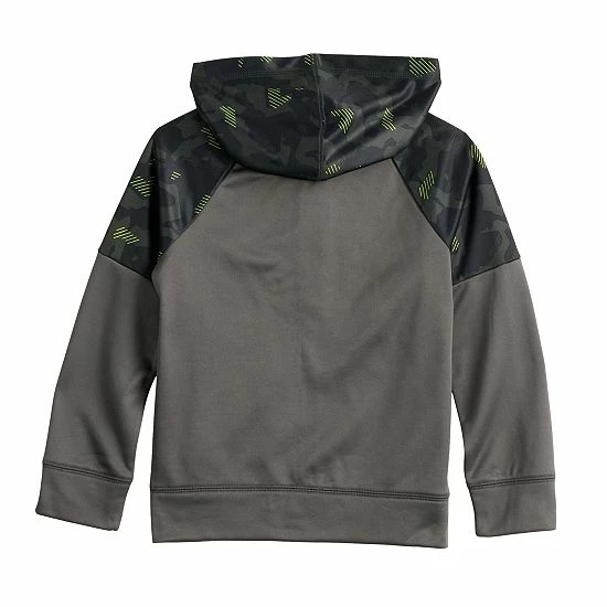 Boys 4-8 Jumping Beans® Colorblock Active Fleece Hoodie Red Black 2 Boys 4-8 Jumping Beans® Colorblock Active Fleece Hoodie Red Black - Image 2
