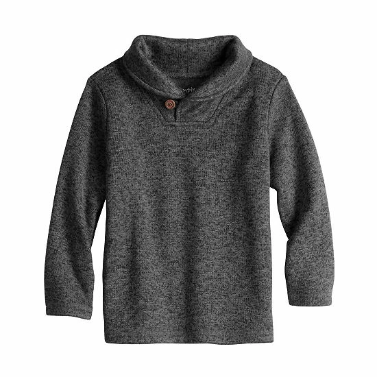 Toddler Boy Jumping Beans® Sweaterfleece Shawl Collar Pullover Coal 6 Toddler Boy Jumping Beans® Sweaterfleece Shawl Collar Pullover Coal - Image 6
