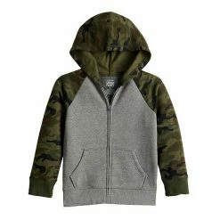 Boys 4-12 Jumping Beans® Fleece Raglan Zip Hoodie Blue Gray -Jumping Beans shop unnamed file 1344