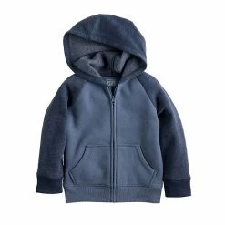Toddler Boy Jumping Beans® Raglan Sleeve Fleece Zip-Up Hoodie Blue Gray -Jumping Beans shop unnamed file 1349