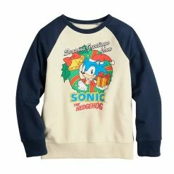 Boys 4-12 Jumping Beans® Sonic The Hedgehog "Seasons Greetings" Raglan Graphic Sweatshirt