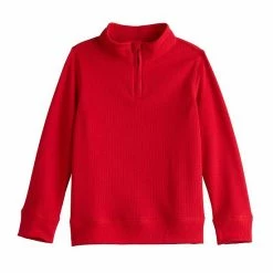 Boys 4-8 Jumping Beans® Ribbed Quarter Zip Sweater Dancing Red