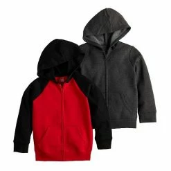 Boys 4-12 Jumping Beans® 2 Pack Zip Hoodie Set Red Black -Jumping Beans shop unnamed file 1474