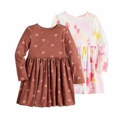 Toddler Girl Jumping Beans® 2-Pack Long-Sleeve Dresses Rainbow Hearts -Jumping Beans shop unnamed file 1546
