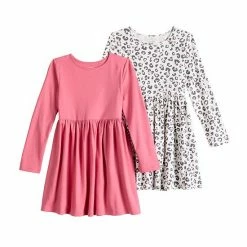 Toddler Girl Jumping Beans® 2-Pack Long-Sleeve Dresses Rainbow Hearts -Jumping Beans shop unnamed file 1547