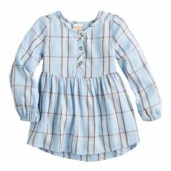 Girls 4-12 Jumping Beans® High-Low Hem Plaid Flannel Top Red Plaid -Jumping Beans shop unnamed file 157