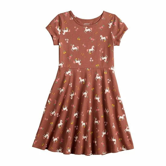 Girls 4-12 Jumping Beans® Short Sleeve Printed Skater Dress Purple Floral Girls 4-12 Jumping Beans® Short Sleeve Printed Skater Dress Purple Floral -Jumping Beans shop unnamed file 1624
