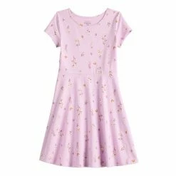 Girls 4-12 Jumping Beans® Short Sleeve Printed Skater Dress Purple Floral 2 Girls 4-12 Jumping Beans® Short Sleeve Printed Skater Dress Purple Floral -Jumping Beans shop unnamed file 1625