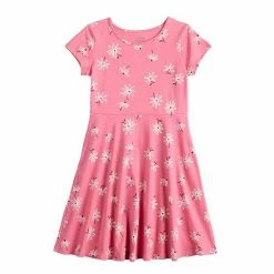 Girls 4-12 Jumping Beans® Short Sleeve Printed Skater Dress Purple Floral 3 Girls 4-12 Jumping Beans® Short Sleeve Printed Skater Dress Purple Floral -Jumping Beans shop unnamed file 1626