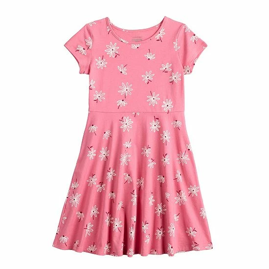 Girls 4-12 Jumping Beans® Short Sleeve Printed Skater Dress Purple Floral Girls 4-12 Jumping Beans® Short Sleeve Printed Skater Dress Purple Floral -Jumping Beans shop unnamed file 1626