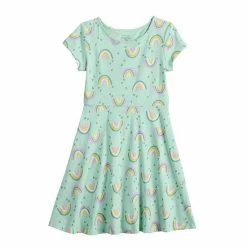 Girls 4-12 Jumping Beans® Short Sleeve Printed Skater Dress Purple Floral 6 Girls 4-12 Jumping Beans® Short Sleeve Printed Skater Dress Purple Floral -Jumping Beans shop unnamed file 1629