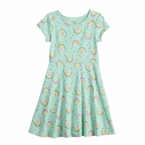 Girls 4-12 Jumping Beans® Short Sleeve Printed Skater Dress Purple Floral Girls 4-12 Jumping Beans® Short Sleeve Printed Skater Dress Purple Floral -Jumping Beans shop unnamed file 1629