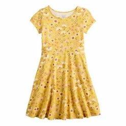 Girls 4-12 Jumping Beans® Short Sleeve Printed Skater Dress Purple Floral 7 Girls 4-12 Jumping Beans® Short Sleeve Printed Skater Dress Purple Floral -Jumping Beans shop unnamed file 1630