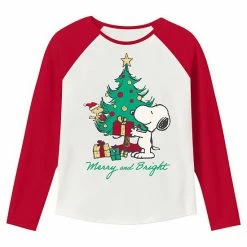 Toddler Girl Jumping Beans® Peanuts "Merry And Bright" Raglan Graphic Tee