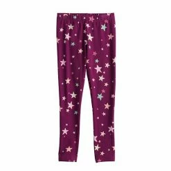 Girls 4-12 Jumping Beans® Solid Leggings Berry Dot
