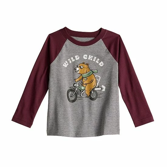 Toddler Boy Jumping Beans® Long Raglan Sleeve Graphic Tee Green 4 Toddler Boy Jumping Beans® Long Raglan Sleeve Graphic Tee Green - Image 4