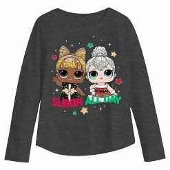 Girls 4-12 Jumping Beans® L.O.L. Surprise! "Sleigh All Day" Long Sleeve Glitter Graphic Tee