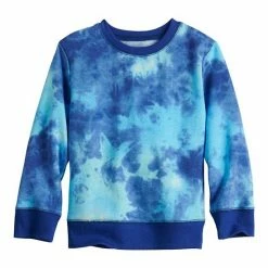 Toddler Boy Jumping Beans® Tie Dyed Fleece Sweatshirt Blue Tie Dye