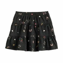 Girls 4-12 Jumping Beans® Tiered Skort Gray Unicorns