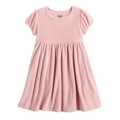 Toddler Girl Jumping Beans® Short Sleeve Velvet Dress Green