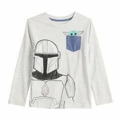 Boys 4-12 Jumping Beans® Star Wars The Mandalorian Long Sleeve Pocket Tee