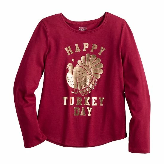 Toddler Girls Jumping Beans® Shirttail Tee Burgandy 3 Toddler Girls Jumping Beans® Shirttail Tee Burgandy - Image 3