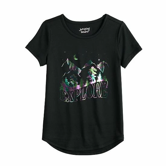 Girls 4-12 Jumping Beans® Shirttail Active Graphic Tee Grey 4 Girls 4-12 Jumping Beans® Shirttail Active Graphic Tee Grey - Image 4