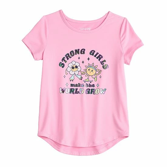 Girls 4-12 Jumping Beans® Shirttail Active Graphic Tee Grey 8 Girls 4-12 Jumping Beans® Shirttail Active Graphic Tee Grey - Image 8