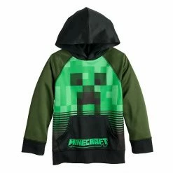 Boys 4-12 Jumping BeansĀ® Minecraft Creeper Fleece Active Graphic Hoodie