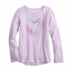 Girls 4-12 Jumping Beans® Long Sleeve High-Low Hem Graphic Tee Gray -Jumping Beans shop unnamed file 196