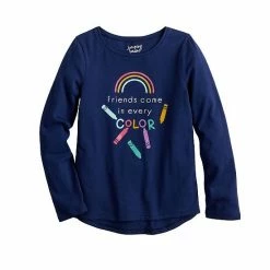 Girls 4-12 Jumping Beans® Long Sleeve High-Low Hem Graphic Tee Gray -Jumping Beans shop unnamed file 198